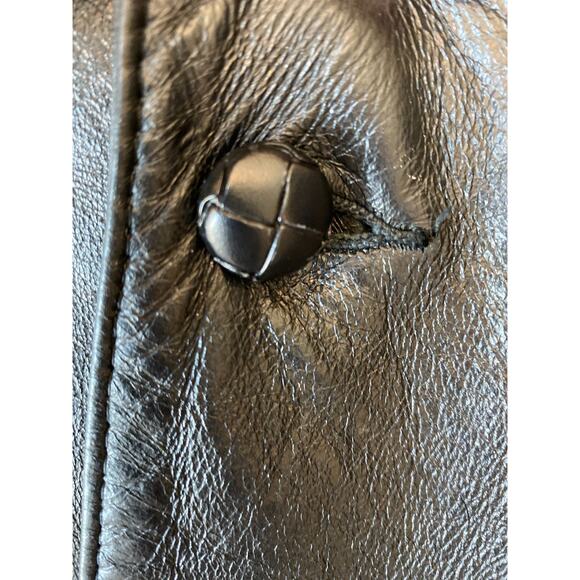 VTG Elegante by Grais Mens Black Leather Jacket with Zip Out Sherpa Vest Size L - Picture 6 of 12